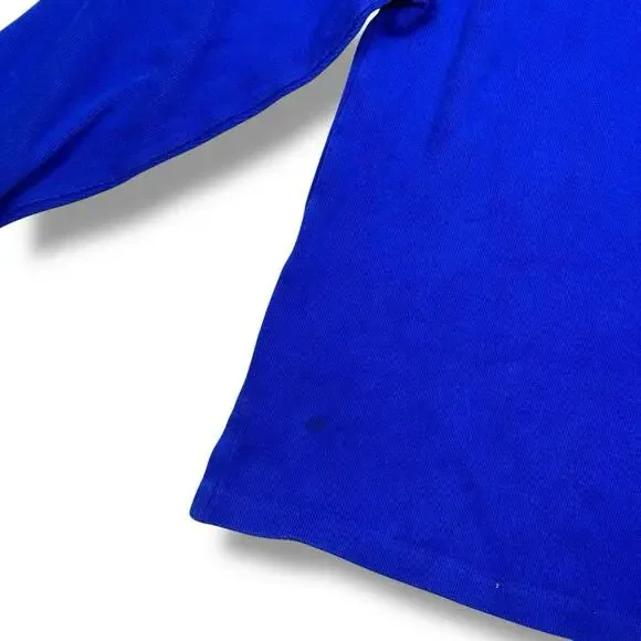 VTG Polo Ralph Lauren Sweatshirt Men’s Sz S Blue 1/4 Zip Pony USA Island Made - Picture 6 of 9